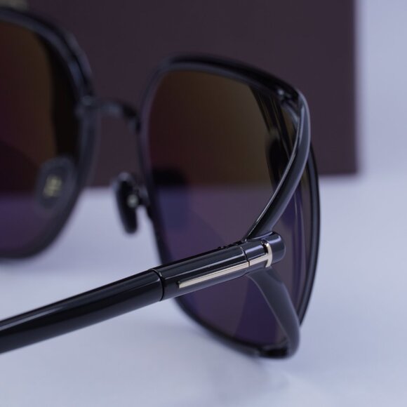Tom Ford Goldie FT1092 01A Square Sunglasses - Black/Smoke - Picture 7 of 9
